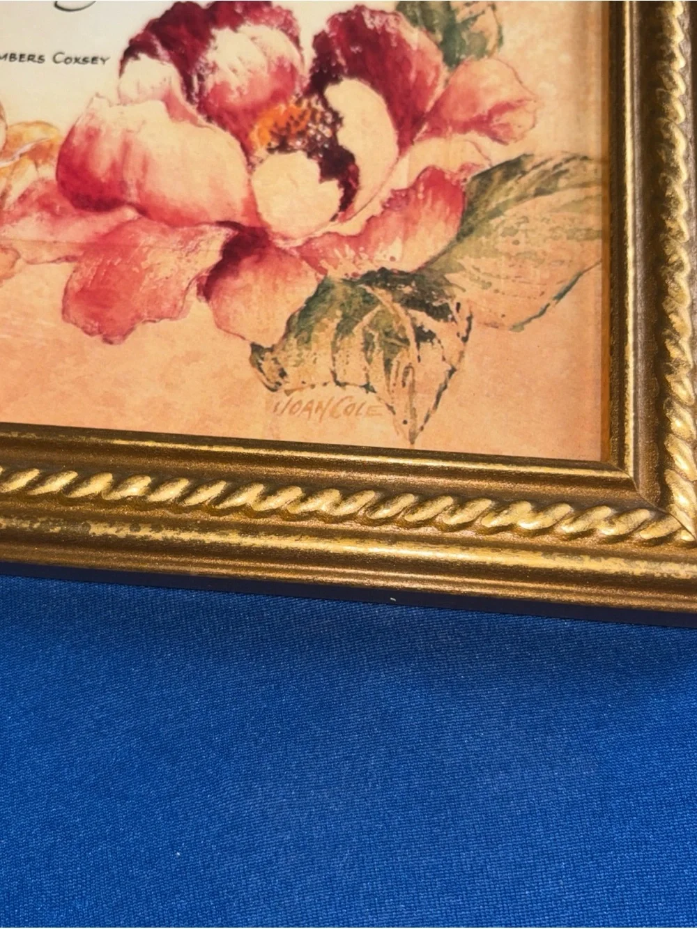 Vintage Friendship Blessing Frame Floral Print by Allison Chambers 2003 USA